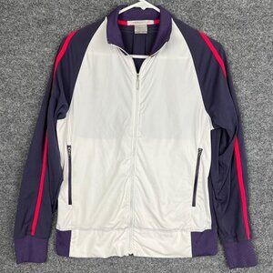 Vintage Nike Golf‎ Fit Dry Women Silver Tag Full Zip Track Jacket Sz M(8-10)